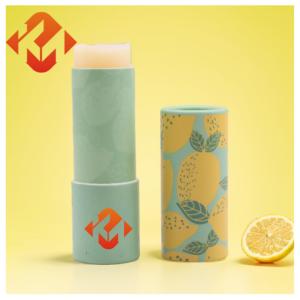 China Customize Kraft Paper Lip Balm Tubes Biodegradable Paper Tube Cosmetic Packaging factory