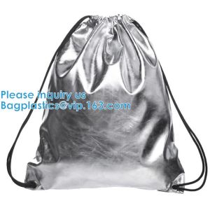 Drawstring Leather Pu Backpack PU Hologram Drawstring Bag,cosmetics, promotion,