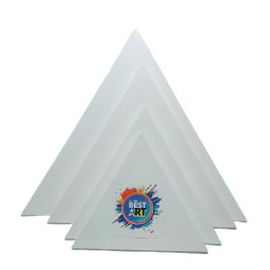 China Triangle Shaped Blank Stretched Canvas 280G Cotton Stretched Artist Canvas For Painting factory