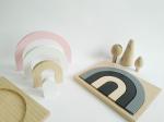 25.5CM 3D Game Puzzle Blocks For Toddlers Baby Wooden Block Set