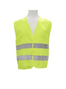 China 100% Polyester 180GSM Lattice High Visibility Workwear Fluorescent Safety Vest factory