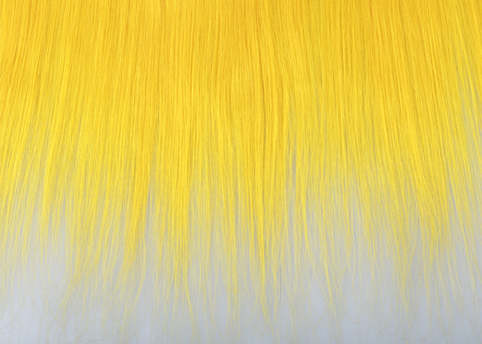 Yellow Single Drawn Virgin Human Hair Extensions No Tangle And No Shedding