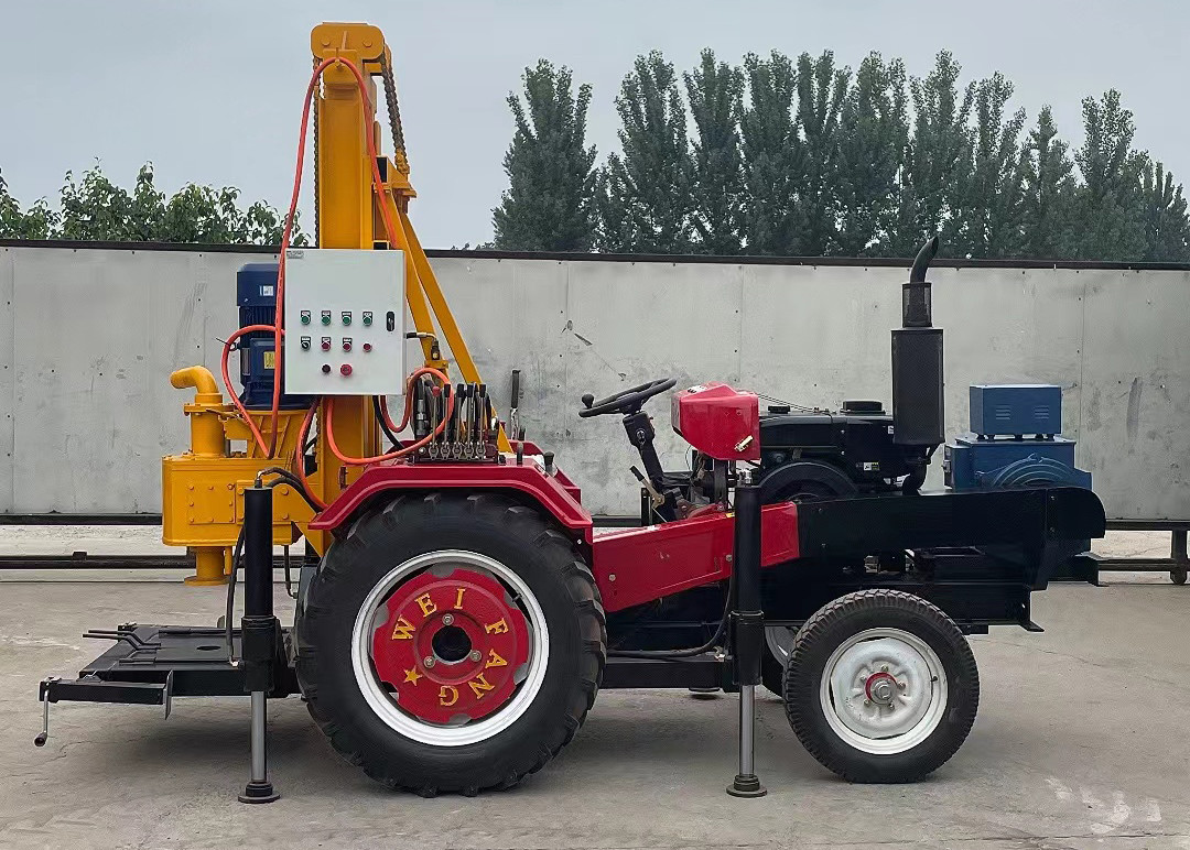 borehole Water Well Drilling Rig Machine With Water Pump And Diesel Power Source