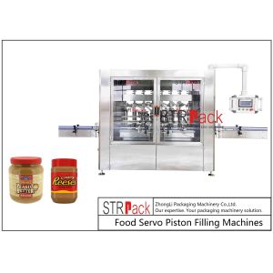 China Peanut Butter Bottle Inline Volumetric Piston Filling Machine 0.6Mpa on sale