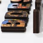 Custom Logo Magnetic Souvenir Silk Printing MDF Wood Fridge Magnets