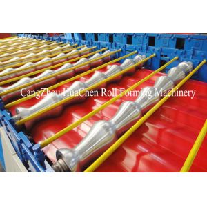 Mitsubishi PLC Metrocopo Roof Profile Double Layer Roll Forming Machine With Two