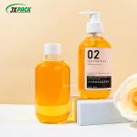 300ml 400ml Brown PET Plastic Body Lotion Pump Bottle For Cosmetic Packaging