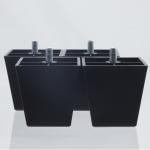 65mm Height PP Plastic Furniture Feet Adjustable Furniture Legs For Bed With 5