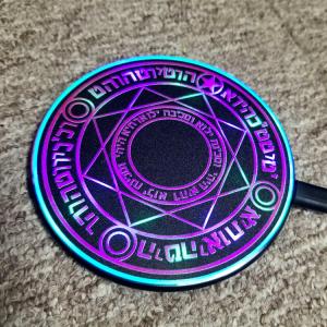 China Good Quality Magic Matrix Flashing Charging Pad 10W Fast Charging Wireless Charger factory