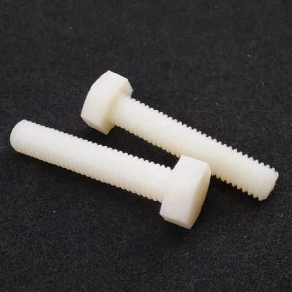 China PA66 Plastic Nylon Hex Head Bolts M6 Standard DIN 933 Fastener factory