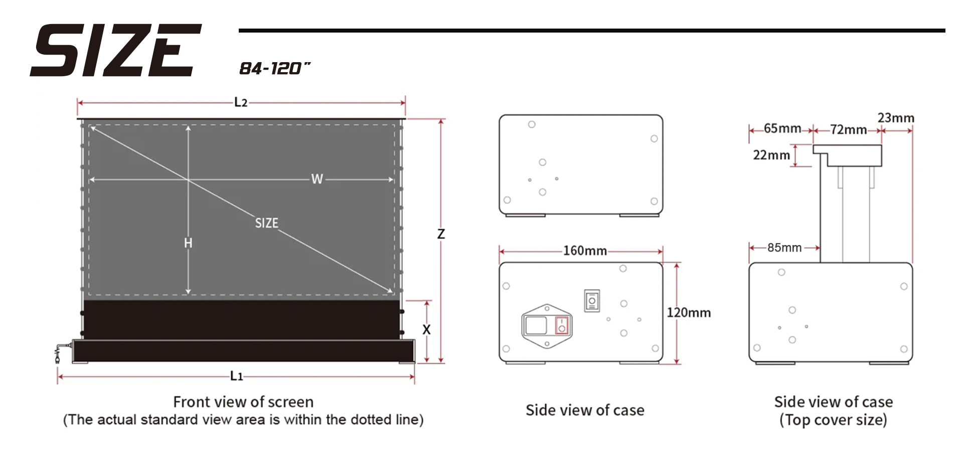 120 Inch Floor Rising Screen Electric Ultra Short Throw Laser Projector Screen