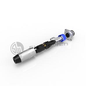 China Industrial Loudspeaker Connector D Shape 4 Pin Waterproof Connector Female Plug factory