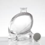 Base Material Super Flint Glass Shaped Oval 700ml Liquor Vodka Tequila Rum