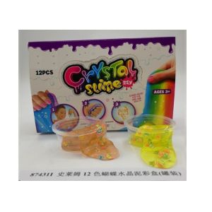 Stress Relief Transparent Crystal Slime Mud Stretchy Soft Phthalate Free