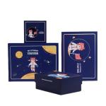Wholesale Blue Cartoon Jewelry Gift Boxes Cosmetics Scarf Storage packaging box