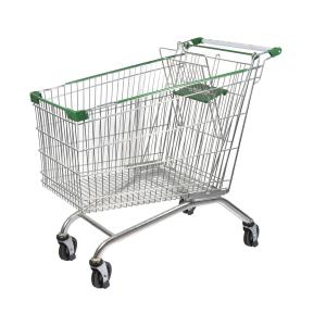 China Customized Green 240L European Supermarket Shopping Cart Manufacturer Wholesale factory