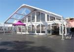 White 15m x 30m Aluminum Frame Tent Transparent PVC Fabric For Commercial