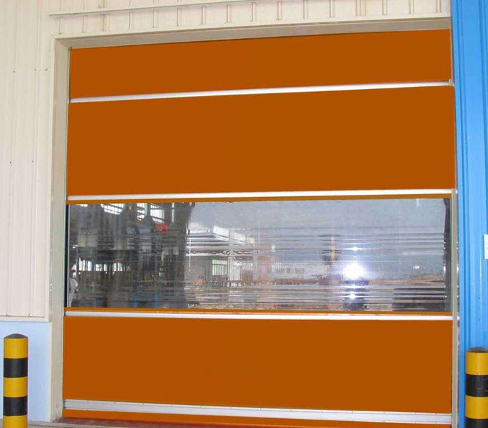 Food Factory PVC High Speed Roll Up Doors Radar Control System and Infrared Sensor
