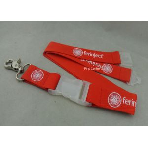 Silk Screen Printing Polyester Promotional Lanyards , Customized Sublimation
