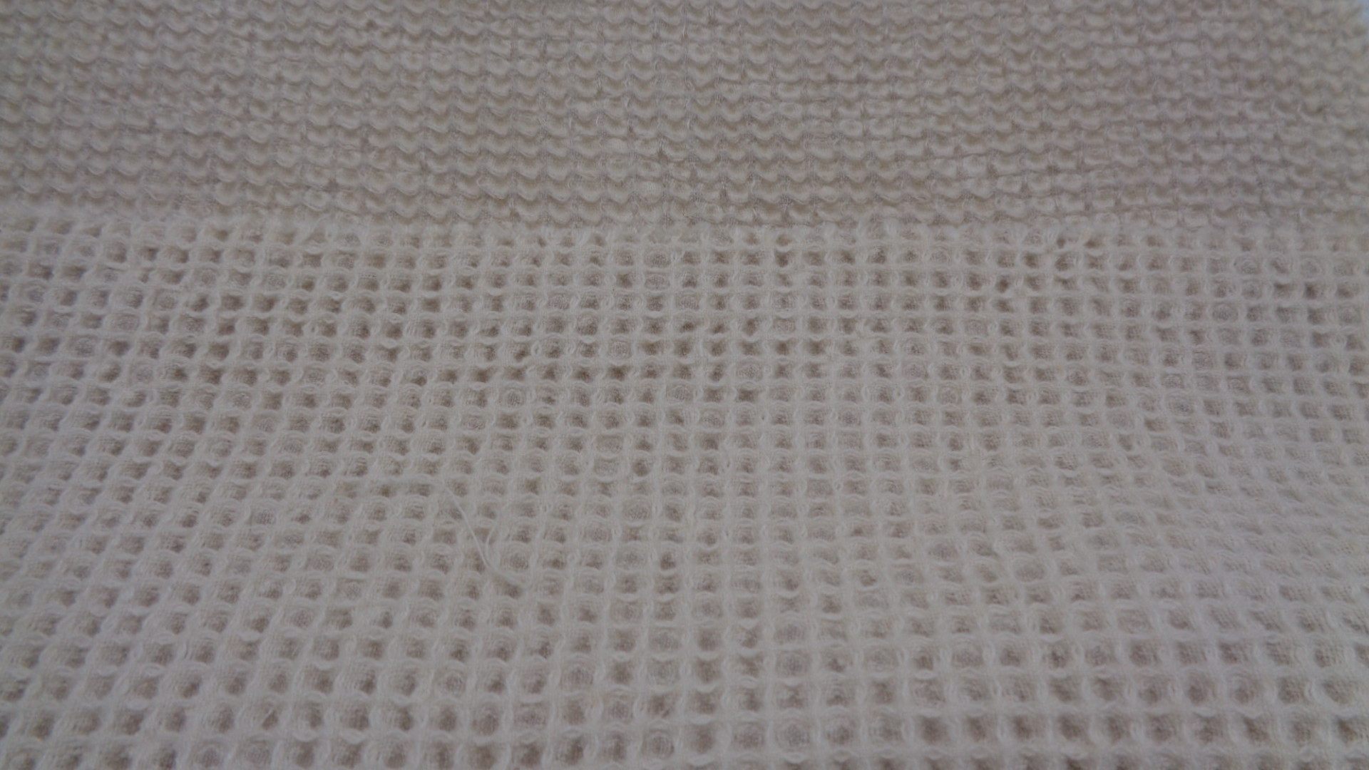 30% Linen 70% Cotton Fabric Waffle Pattern 311Gsm 150Cm Fashion