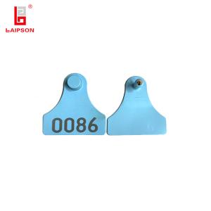 China OEM TPU Blue Livestock Visual Sheep Goat Ear Tag For Pig Sheep Farm factory