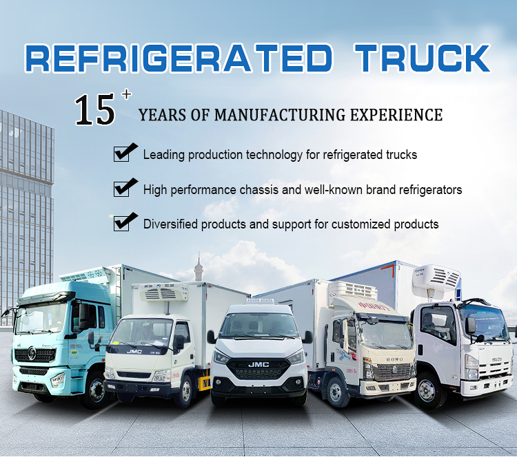 4x2 Refrigerated Cooling Refrigerator Van with Maximum Torque Nm 500-1000Nm and Dimensions L x W x H mm 5995*2450*23265