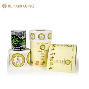 XL Packaging Custom Paper Sticker Label Customized Designs Rectangle Waterproof