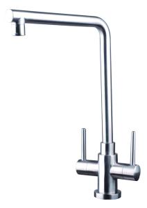 China stainless steel material Luxury Satin Finished Modern kitchen Sink Deck Mount Countertop kitchen sin Faucet factory