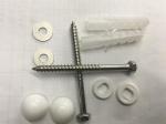 White Toilet Mounting Hardware Toilet Floor Bolts With Stainless Steel Screw
