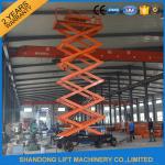 Outdoor Mobile Scissor Lift Platform , Aerial Working Lift Tables with Wheels