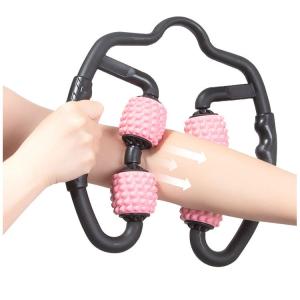 China Handhold Arm U Shaped Thigh Massage Roller Ball Stick Multifunction factory