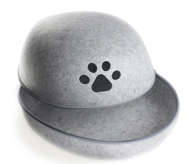 felt cave cat bed