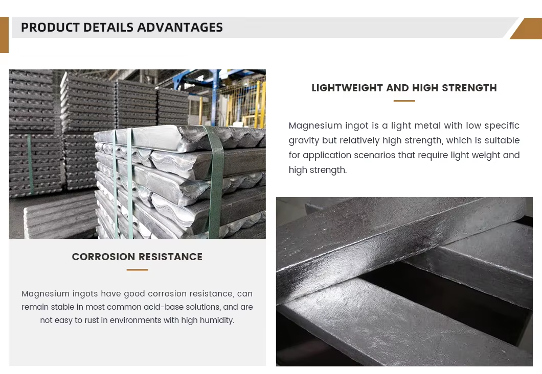 China Factory Direct Supply Magnesium Ingot Best Magnesium Metal Alloy Ingot