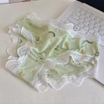 Silk Womens Underwears Teens Cute Fruits Print Elastic Ice Lace Panties