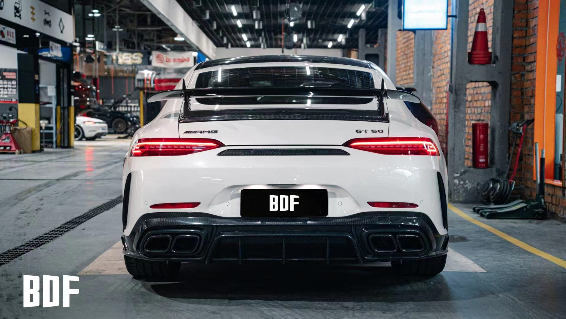 For Mercedes AMG GT50 53 63 Carbon Fiber Body Kit AMG GT50 53 63 Upgraded Top Style Carbon Fiber Front Lip Diffuser Spoiler