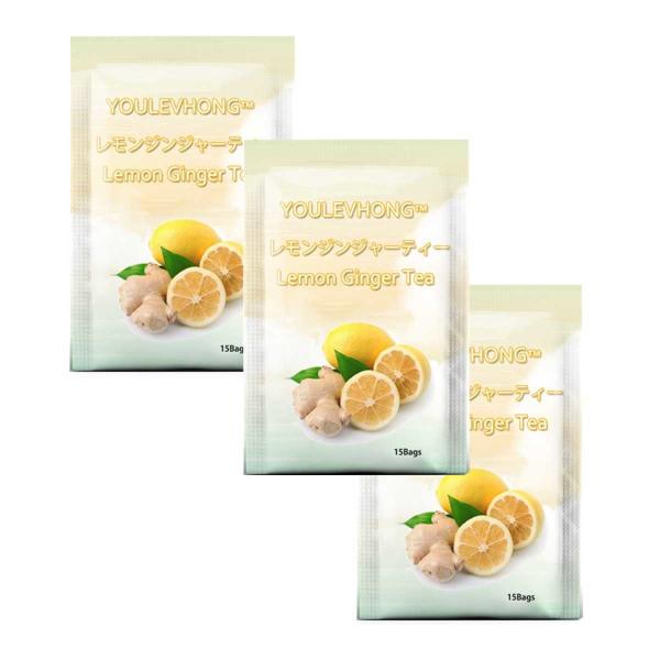 Organic Lemon Ginger Black Tea - 20 Individually Wrapped Tea Bags Beauty Natural