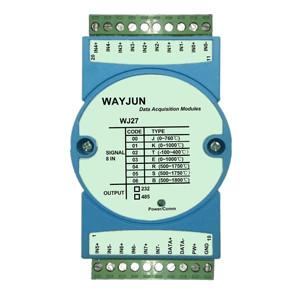 China WAYJUN Eight channels thermocouple signal acquisition,blue isolation conversion DIN35 factory