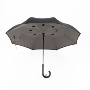 Custom Windproof Reverse Inverted Umbrella Manual Open And Automatic Close