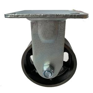 China Cast Iron Antique Metal Cart Rigid PU Casters Wheel 5 Inch Castor factory