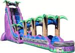 Exciting Adults Splash Inflatable Water Slide Bouncy Long Distance Fast Speed