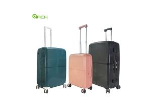China Manufacturer PP Trolley Travel Hard Sided Luggage with Double Spinner Wheels factory