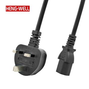 BSI ASTA IEC C13 Connector UK Plug Cable 25m Computer Power Cable with 3 Pin