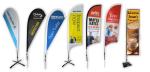 Decoration Double Side Teardrop Beach Flag Dye Sublimation Printing