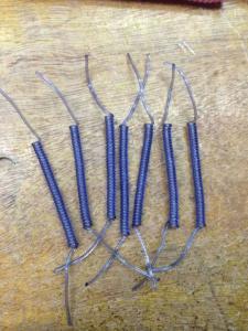 China Transparent dark blue plastic spring coil chain lanyard semi-finished lanyard leashes factory