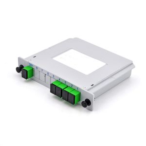 Compact 1x4 PLC Splitter Singlemode SC APC High Precision Lightweight