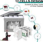 HOMYFORT WINE GLASS STEMWARE STORAGE CASES, CHINA STORAGE CONTAINERS BOX WITH