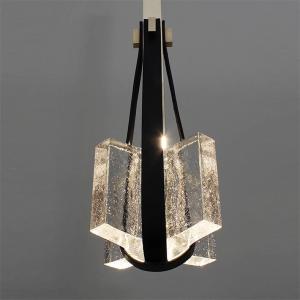 China Artistic Lamps Nordic Bedroom Pendant Lamps Modern Creative Leather Chandelier factory
