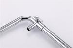 Fully Electroplated Wall Mount Shower Faucet Round Hot Cold Water Thermostatic