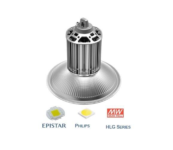 100W led high bay light led good radiating Heat pipe-Riveting with 5years