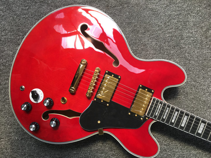 Wholesale ES335 Jazz electric guitar ES 335 Guitar Chrome hardware In Wine ES-335
